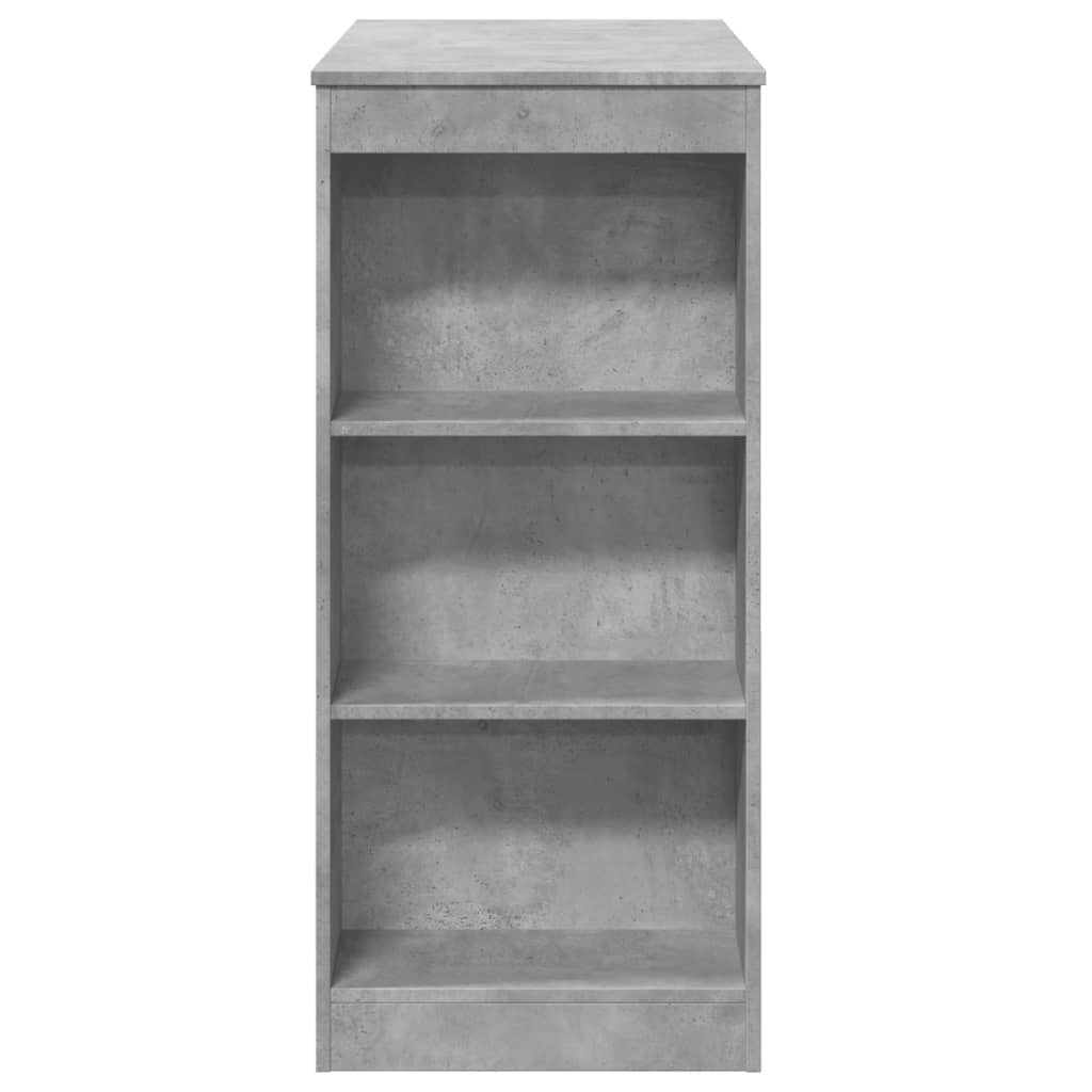 Betonszürke szerelt fa tárolórekeszes bárasztal 95x47x103,5 cm 5
