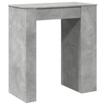 Betonszürke szerelt fa tárolórekeszes bárasztal 95x47x103,5 cm 6