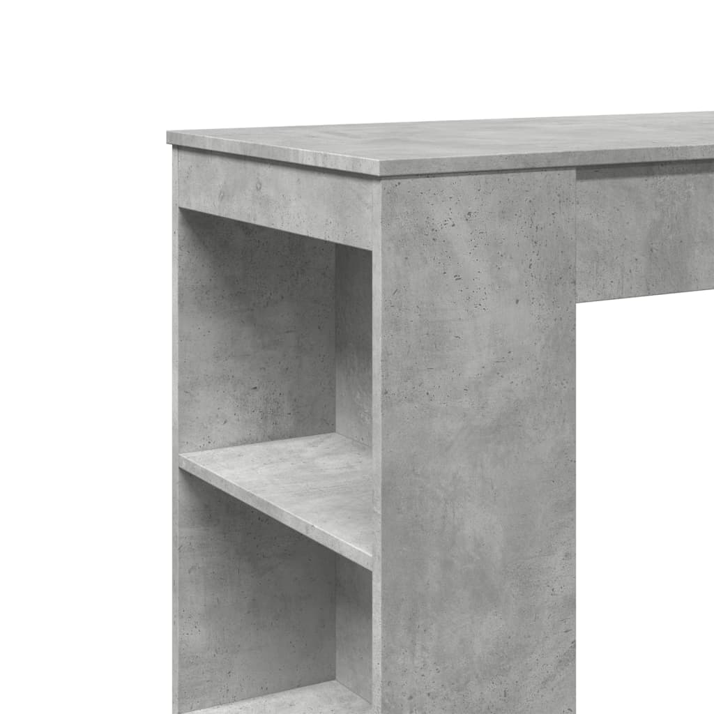 Betonszürke szerelt fa tárolórekeszes bárasztal 95x47x103,5 cm 7