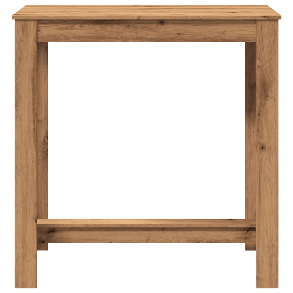 Kézműves tölgy színű szerelt fa bárasztal 102 x 50 x 103,5 cm 4