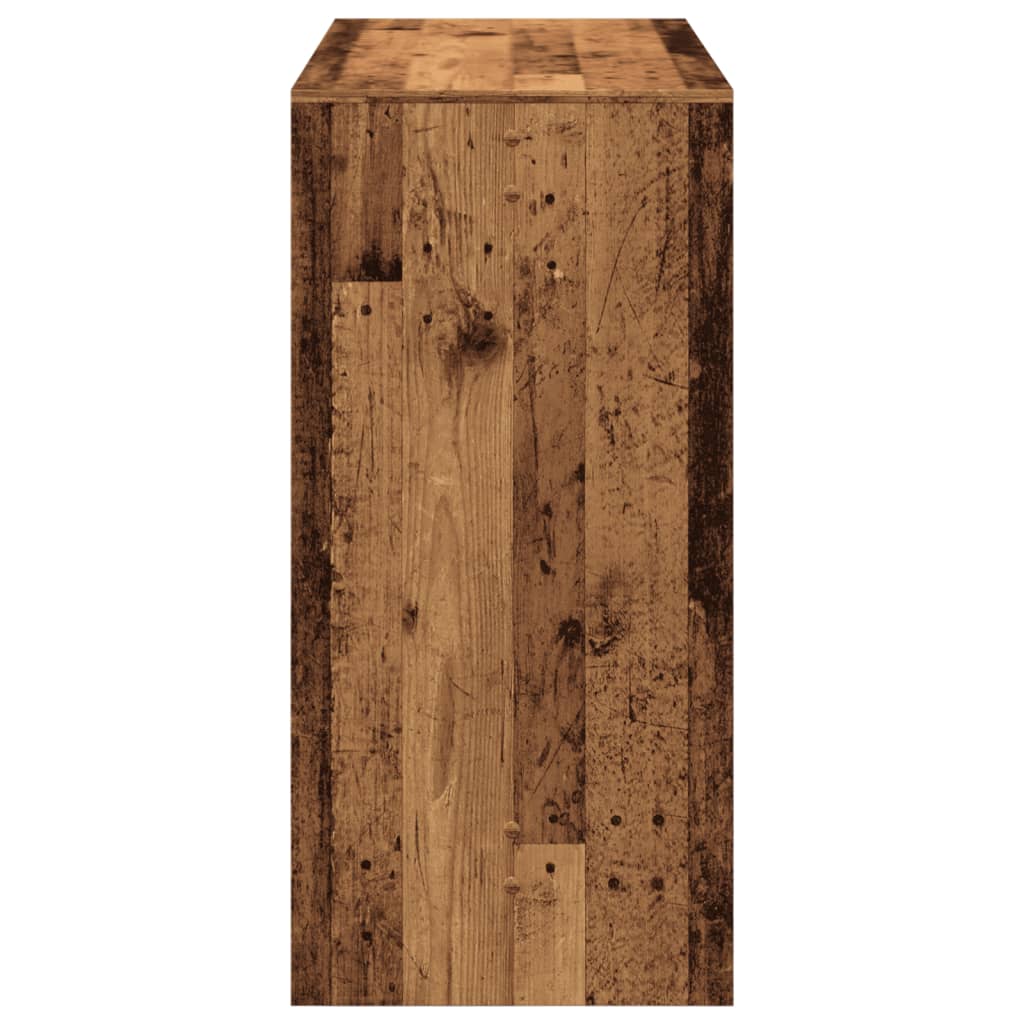 Antik fa színű szerelt fa bárasztal 102 x 50 x 103,5 cm 6