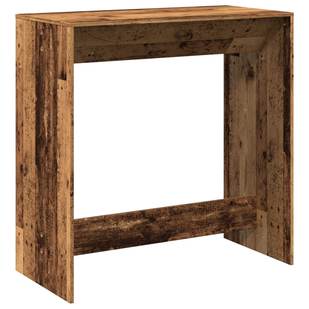 Antik fa színű szerelt fa bárasztal 102 x 50 x 103,5 cm 5