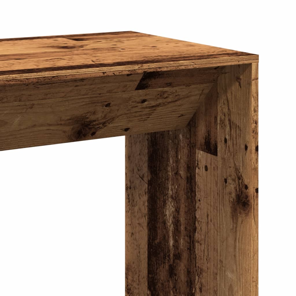 Antik fa színű szerelt fa bárasztal 102 x 50 x 103,5 cm 7