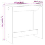 Antik fa színű szerelt fa bárasztal 102 x 50 x 103,5 cm 9