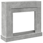 Betonszürke szerelt fa kandallóburkolat 100 x 30 x 87,5 cm 2
