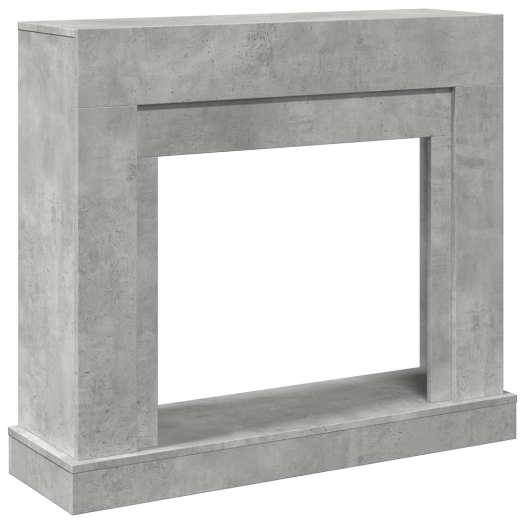 Betonszürke szerelt fa kandallóburkolat 100 x 30 x 87,5 cm 2