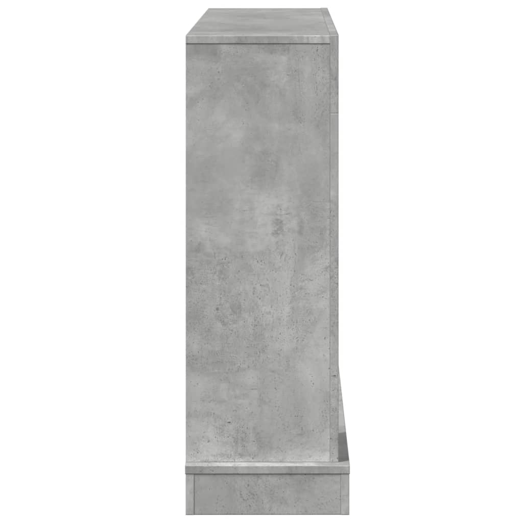 Betonszürke szerelt fa kandallóburkolat 100 x 30 x 87,5 cm 5