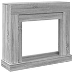 Szürke sonoma színű szerelt fa kandallóburkolat 100x30x87,5 cm 2