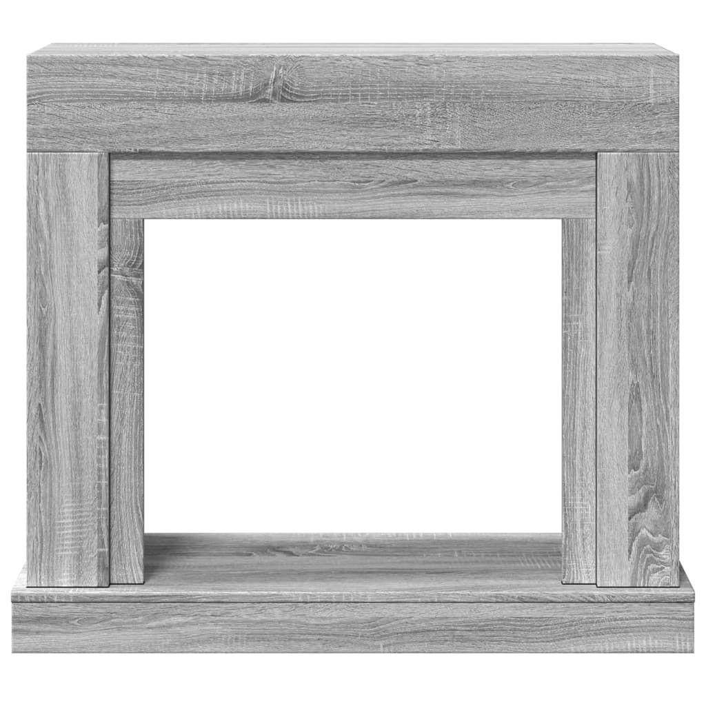 Szürke sonoma színű szerelt fa kandallóburkolat 100x30x87,5 cm 4