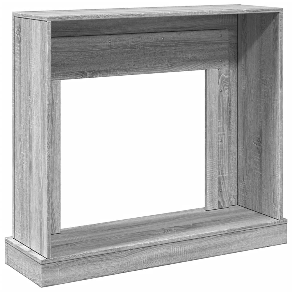 Szürke sonoma színű szerelt fa kandallóburkolat 100x30x87,5 cm 6