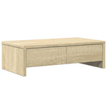 Sonoma tölgy szerelt fa monitorállvány fiókokkal 50x27x15 cm 2