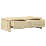 Sonoma tölgy szerelt fa monitorállvány fiókokkal 50x27x15 cm 5