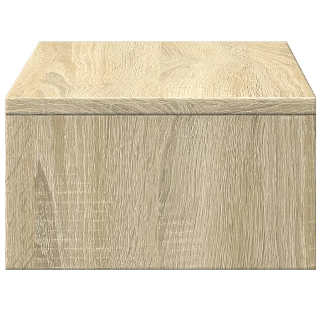 Sonoma tölgy szerelt fa monitorállvány fiókokkal 50x27x15 cm 6