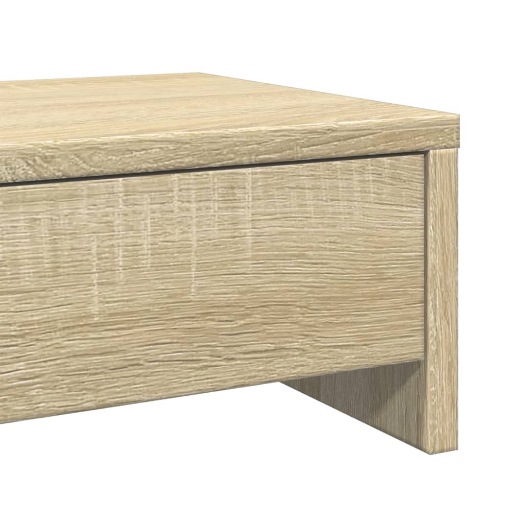 Sonoma tölgy szerelt fa monitorállvány fiókokkal 50x27x15 cm 8