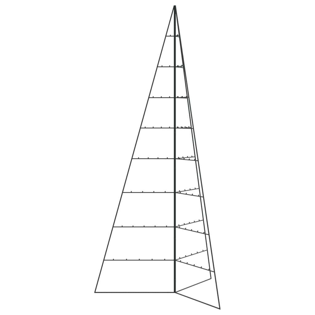 Fekete fém karácsonyfa dekorációhoz 210 cm 4