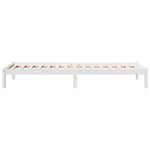 Fehér tömör fenyő extra hosszú ágykeret matrac nélkül 80x210 cm 5