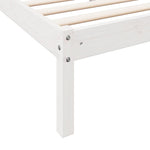 Fehér tömör fenyő extra hosszú ágykeret matrac nélkül 80x210 cm 7