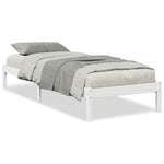 Fehér tömör fenyő extra hosszú ágykeret matrac nélkül 90x210 cm 2
