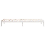 Fehér tömör fenyő extra hosszú ágykeret matrac nélkül 90x210 cm 5