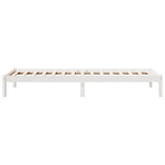 Fehér tömör fenyő extra hosszú ágykeret matrac nélkül 90x220 cm 5