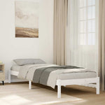 Fehér tömör fenyő extra hosszú ágykeret matrac nélkül 90x220 cm