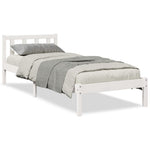 Fehér tömör fenyő extra hosszú ágykeret matrac nélkül 80x210 cm 2