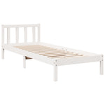 Fehér tömör fenyő extra hosszú ágykeret matrac nélkül 80x210 cm 3