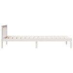 Fehér tömör fenyő extra hosszú ágykeret matrac nélkül 80x210 cm 6