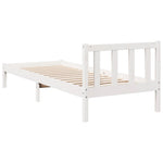 Fehér tömör fenyő extra hosszú ágykeret matrac nélkül 80x210 cm 5