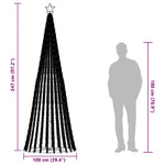Kék LED karácsonyfa 475 LED 247 cm 12