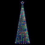 Színes LED karácsonyfa 447 LED 247 cm