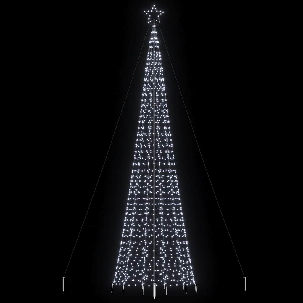 Hideg fehér LED karácsonyfa tüskékkel 1534 LED 500 cm