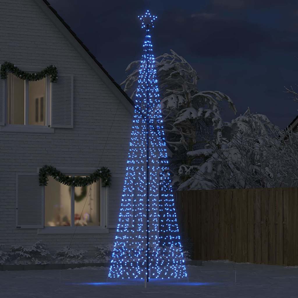 Kék LED karácsonyfa tüskékkel 1534 LED 500 cm 3