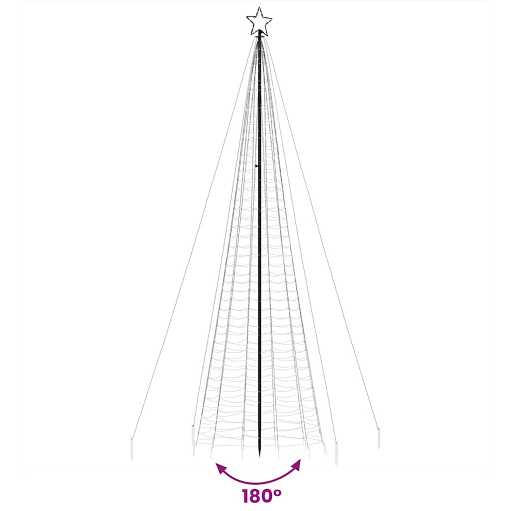 Kék LED karácsonyfa tüskékkel 1534 LED 500 cm 7