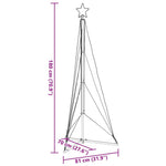 Hideg fehér LED karácsonyfa 363 LED 182 cm 11