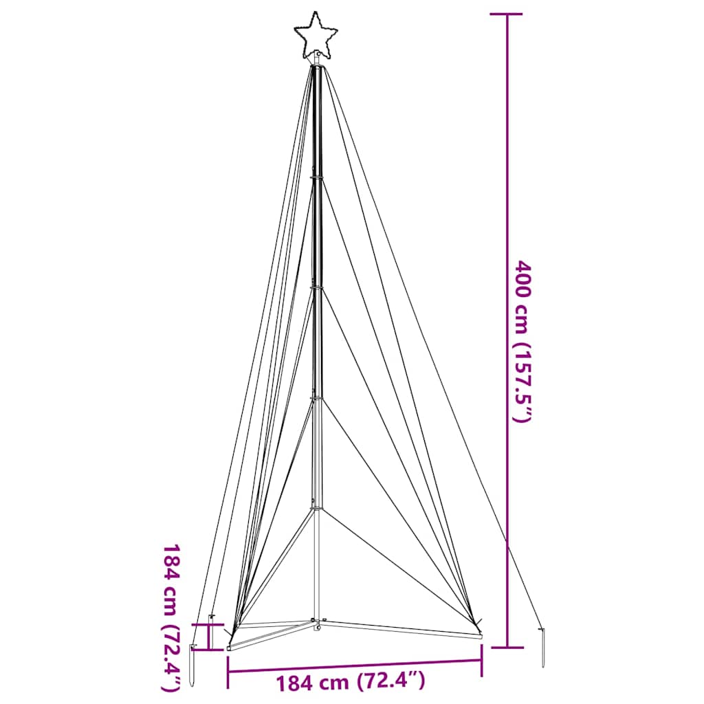 Hideg fehér LED karácsonyfa 615 LED 404,5 cm 11