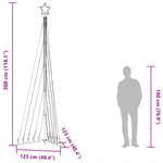 Hideg fehér LED karácsonyfa 495 LED 300,5 cm 13