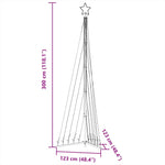 Hideg fehér LED karácsonyfa 495 LED 300,5 cm 12