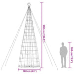 Hideg fehér LED karácsonyfa 1534 LED 500 cm 12