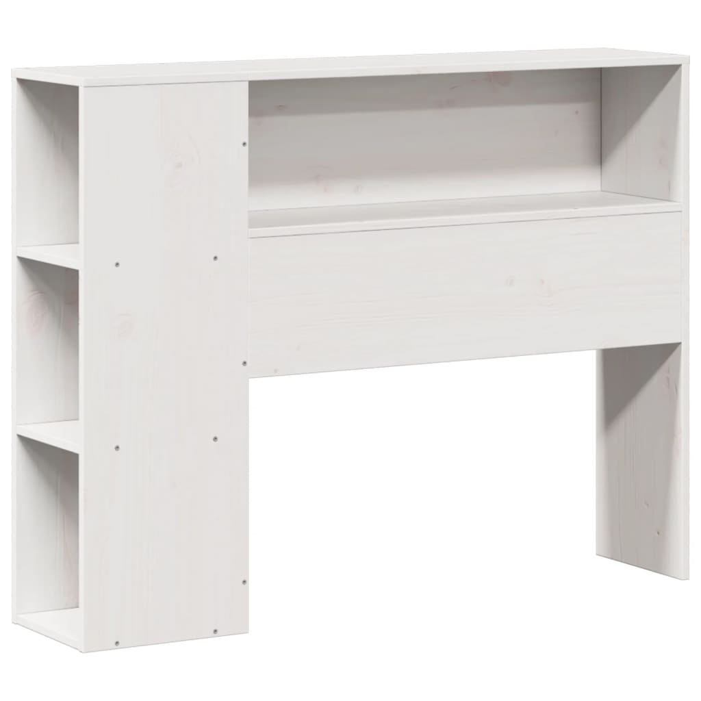 Fehér tömör fenyőfa fejtámla tárolóval 75 cm 3