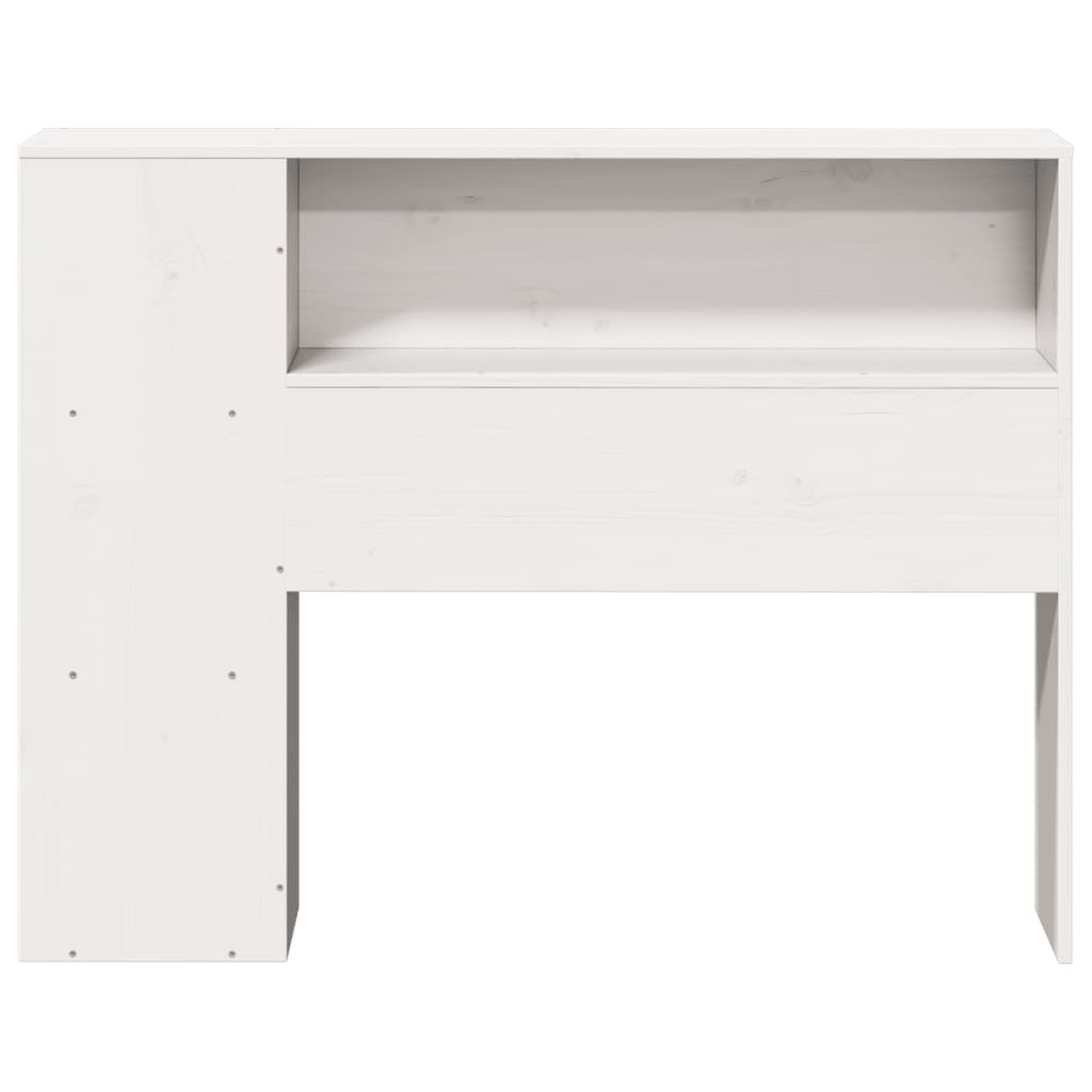 Fehér tömör fenyőfa fejtámla tárolóval 75 cm 4
