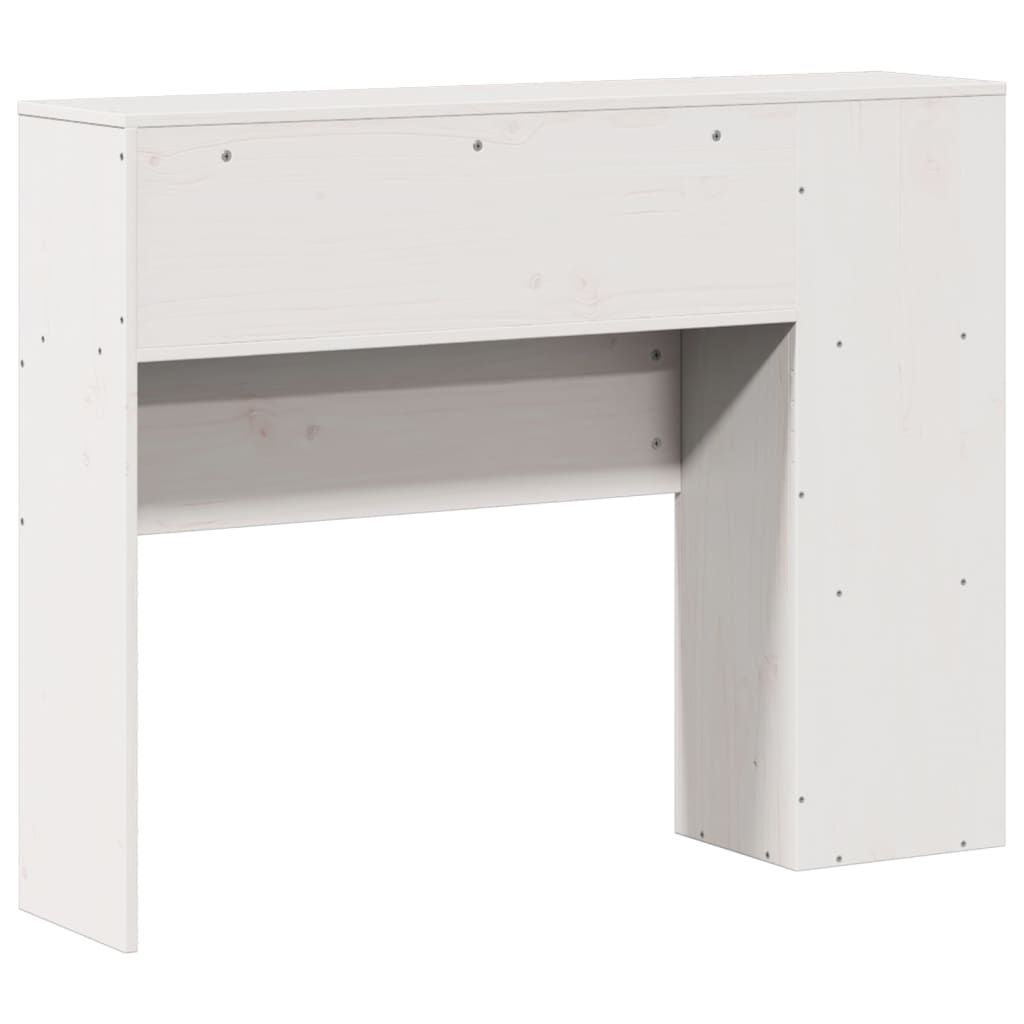 Fehér tömör fenyőfa fejtámla tárolóval 75 cm 6