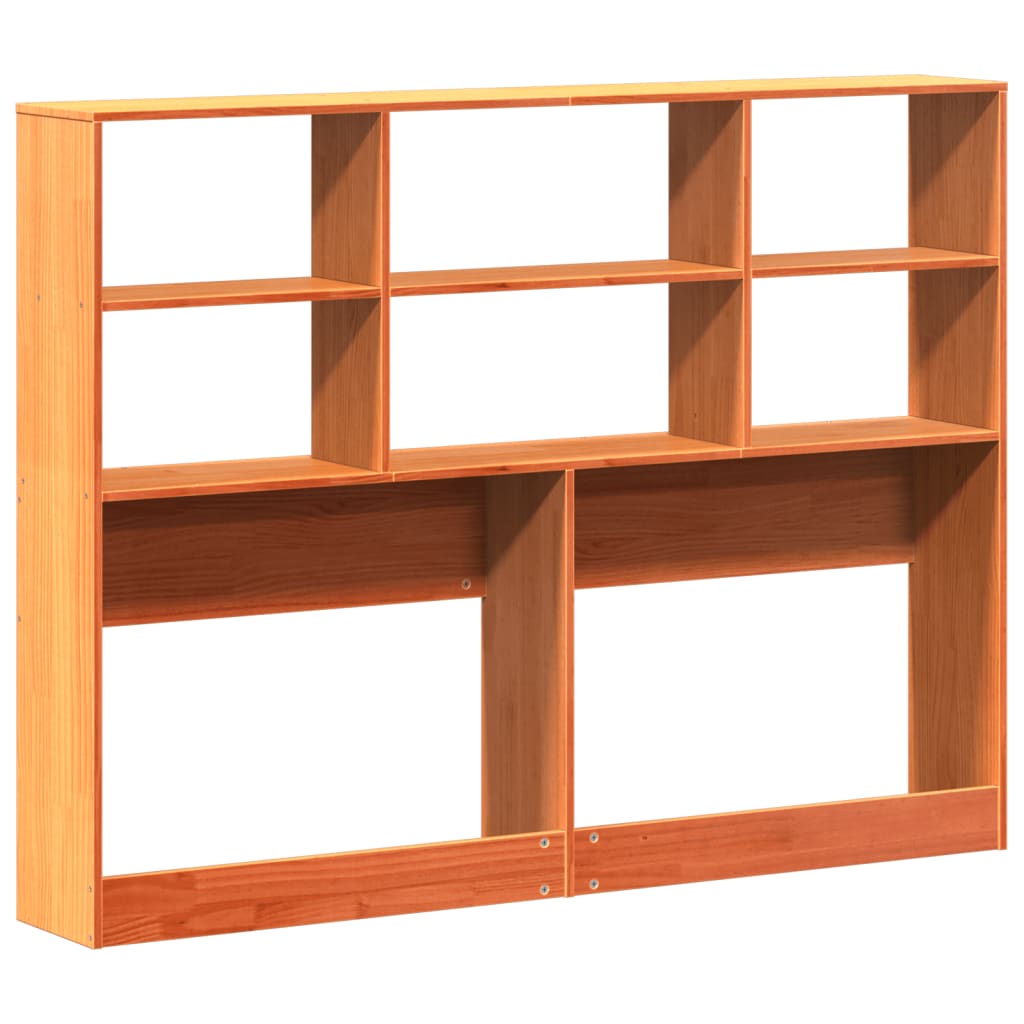 Viaszbarna tömör fenyőfa fejtámla tárolóval 150 cm 6