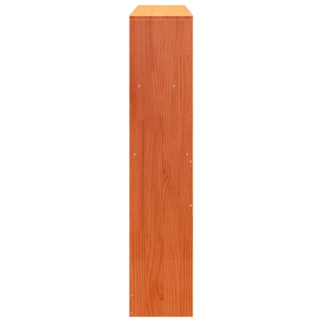 Viaszbarna tömör fenyőfa fejtámla tárolóval 135 cm 5