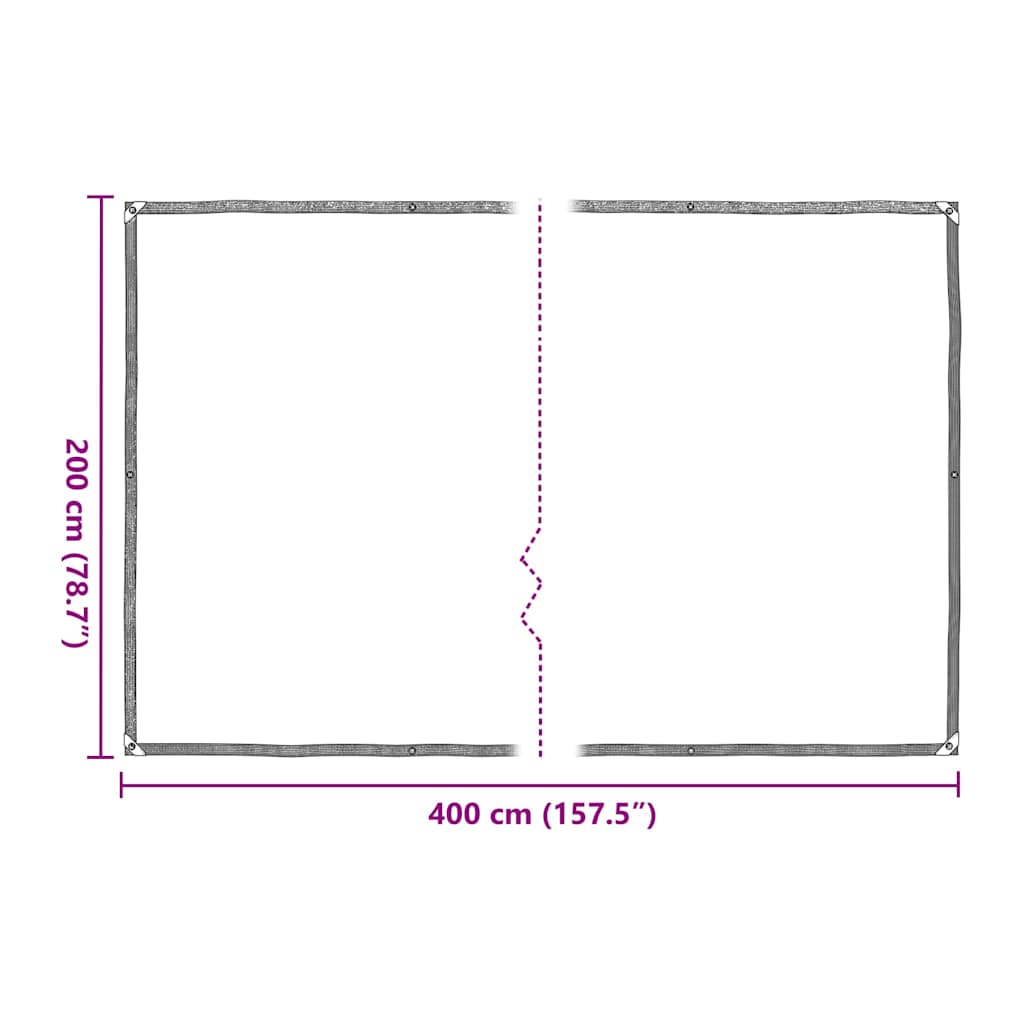 Növénytakaró fülekkel 2x4 m polietilén 10