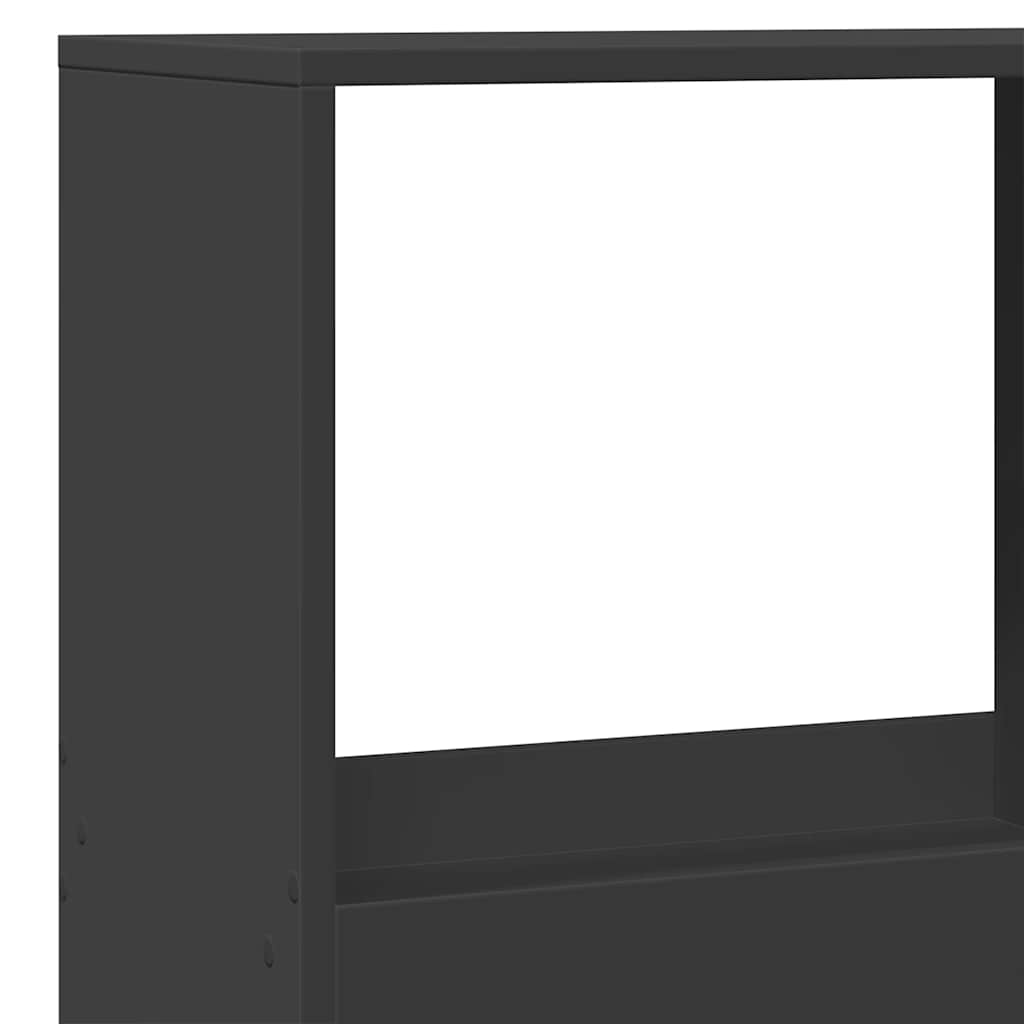 Fekete szerelt fa könyvespolc 100 x 33 x 175 cm 7