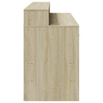Sonoma tölgy színű szerelt fa íróasztal LED-ekkel 140x55x91 cm 8