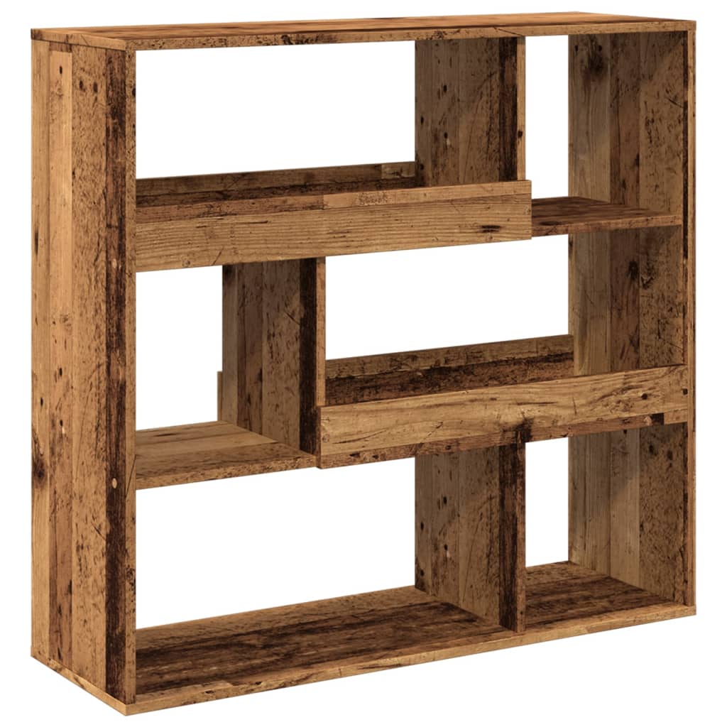 Antik fa színű szerelt fa térelválasztó 100 x 33 x 94,5 cm 6