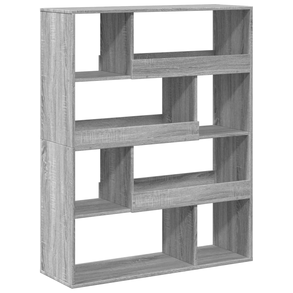 Szürke sonoma színű szerelt fa térelválasztó 100x33x125,5 cm 2