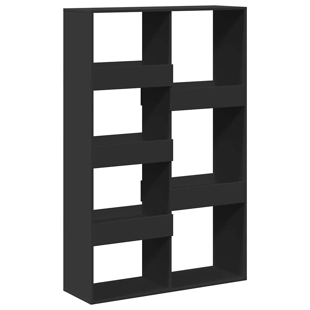 Fekete szerelt fa térelválasztó 100 x 33 x 155,5 cm 2